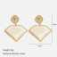 Unique Vintage Enamel Diamond Shaped Drop Earrings for Women - 18K Gold Plated Stainless Steel thumbnail 2