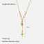 18K Gold Plated Stainless Steel Star Necklace with Sparkling Diamond Pendant and Twisted Singapore Chain for Women thumbnail 3