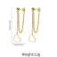 Pendientes colgantes con borla y cadena en forma de corazón de acero inoxidable chapado en oro de 18 quilates de Lonceen Jewelry para mujer. thumbnail 2