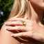 New Ins Style 18K Gold Plated Stainless Steel Two-Tone Vintage Ring for Women Daily Wear thumbnail 3