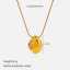 Elegant 18K Gold Plated Stainless Steel Teardrop Pendant Necklace with Twisted Singapore Chain for Women's Party Jewelry thumbnail 3