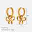 High-Quality Anti-Tarnish 18K Gold Plated Stainless Steel Bow Drop Earrings for Women thumbnail 2