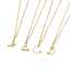 Lonceen Jewelry Personalized 18K Gold Plated Stainless Steel Minimalist Initial Pendant Necklace thumbnail 2