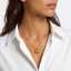 Elegant 18K Gold Plated Stainless Steel Teardrop Pendant Necklace with Twisted Singapore Chain for Women's Party Jewelry thumbnail 2