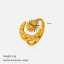 Lonceen Latest Fashion Design Waterproof 18K Gold Plated Stainless Steel Sun Moon Ring thumbnail 2