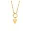 Collar con colgante de corazón de acero inoxidable 316L chapado en oro de 18 quilates, a la moda - Joyería hipoalergénica para uso diario para mujer thumbnail 1